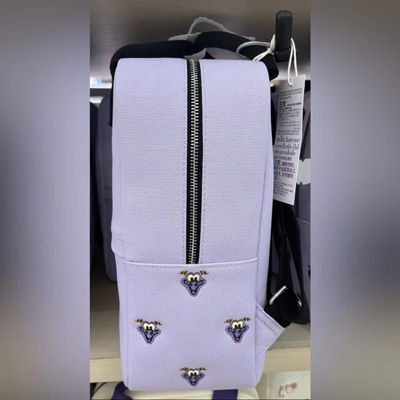 2025 Disney Parks Epcot Figment Purple Canvas Loungefly Backpack NEW - Picture 4 of 4